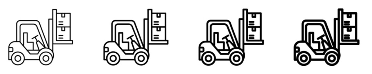 Forklift  Icon Set Different Style Collection