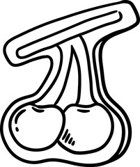 sketch Hand Drawn Cherries