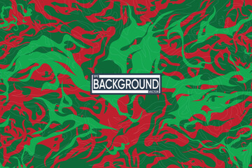 Dynamic Marbled Red and Green Abstract Fluid Art