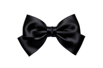 Black satin bow tie for formal or stylish wear