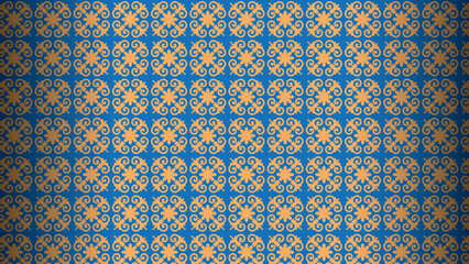 Aesthetic vector pattern design coloured