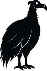 vulture black silhouette vector icon
