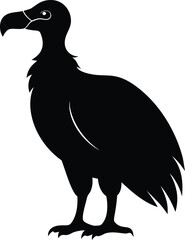 vulture black silhouette vector icon