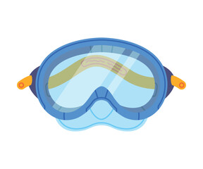 Swimming Mask and Goggles for Diving Underwater Vector Illustration