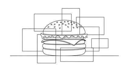 **Food and Drink Combination Vector Illustration Set**
