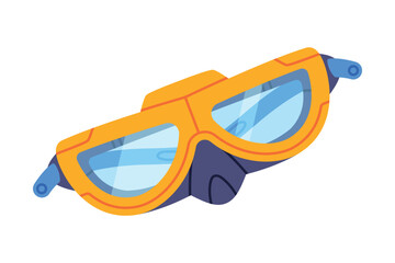 Swimming Mask and Goggles for Diving Underwater Vector Illustration
