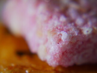 日本でよく食べられている、和菓子（煎餅）のズームアップ