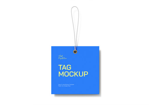 Realistic Label Tag Mockup