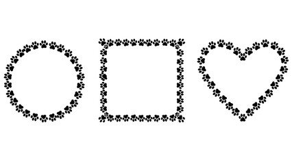 Geometric Shapes Icon Set &ndash; Circle Square Heart Outline Symbols for Design & Decoration