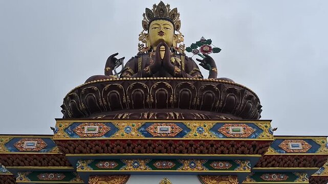 Giant Statue Chenrezing, Sky Walk, Pelling, Sikkim, India