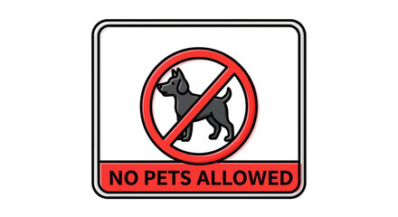 Prohibition Symbol Depicting A Canine Icon Indicating No Pets Admittance Required