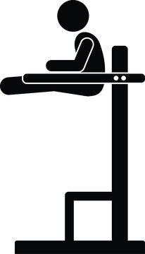 Captain's Chair Leg Raise Icon Silhouette