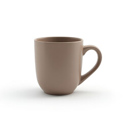 Matte coffee cup with smooth clean finish, simple curved shape.