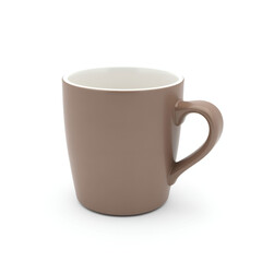 Matte coffee cup with smooth clean finish, simple curved shape.