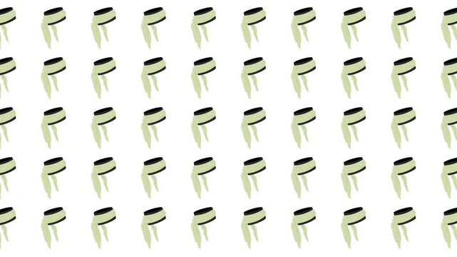 Repeating pattern of headbands with a tie detail, perfect for fashion design projects, textile prints, or accessory branding visuals.