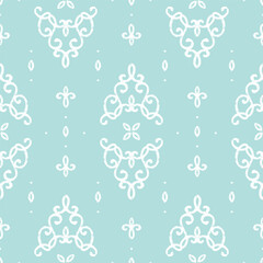 Romantic and cute shabby chic repeatable seamless pattern in blue green tosca pastel color for print background fabric textile cards backdrop in simple rustic decorative illustration style	