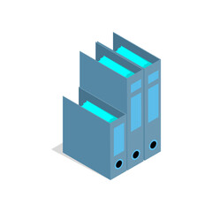 Stack of Office File Binders