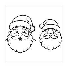 Christmas-themed, cute-style coloring pages for adults, teens, and kids.