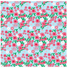 Naklejka premium flower all over pattern print 