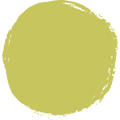 Textured dry brush circle, grungy round background shape.