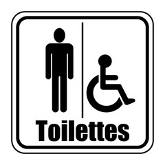 Logo toilettes hommes.