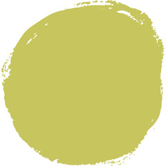 Textured dry brush circle, grungy round background shape.