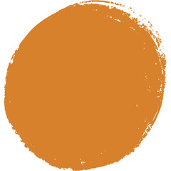 Textured dry brush circle, grungy round background shape.