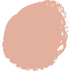 Textured dry brush circle, grungy round background shape.