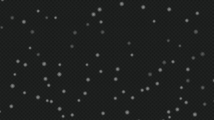 Snowflakes falling, winter background, white snow flying background