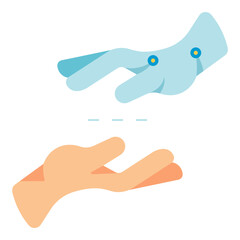 digital twin technology flat icon