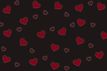 seamless pattern with hearts