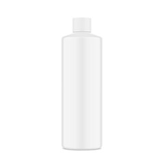 Realistic bottle with screw cap mockup for concentrate products, shampoo, cosmetic products, etc. Vector illustration isolated on white background. Perfect for promote your product. EPS10.