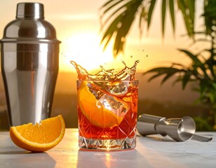 Sunset cocktail splash (1)