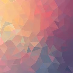 Fototapeta premium Soft hues blend in a stunning tapestry of triangles, creating an inviting atmosphere reminiscent of a summer sunrise, evoking thoughtful reflection and inspiration Generative AI
