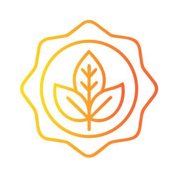 a flat gradient outline icon of a sustainability l for web and graphic design