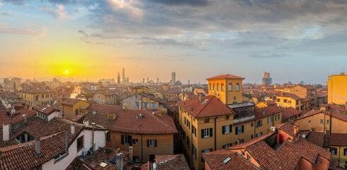 Bologna, Italy Rooftop Skyline