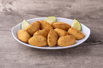 Bolinho de bacalhau or codfish balls, typical portuguese snack