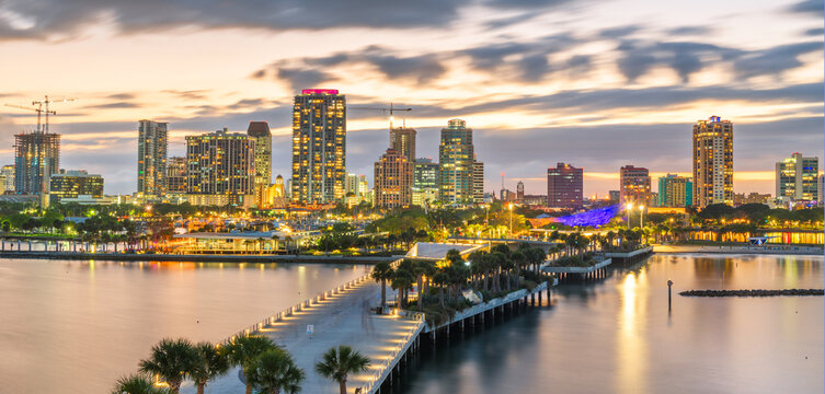 St. Petersburg, Florida, USA Downtown From the Pier