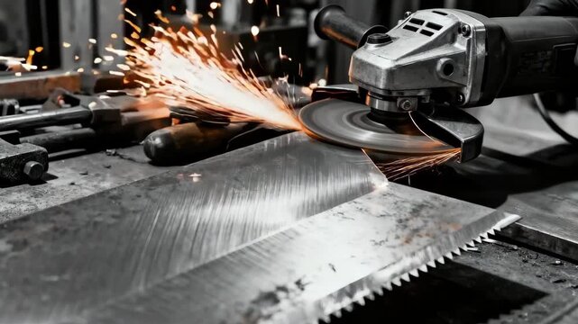 Medium shot showcasing an abrasionresistant blade surface enduring rigorous friction emphasizing durability and longlasting sharpness for heavyduty use.