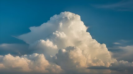 blue sky with hill type white smoke clouds background