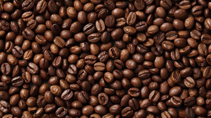 Fototapeta premium 背景素材 敷き詰められたリアルなコーヒー豆 Background Piled up Realistic Coffee beans （Generative AI）