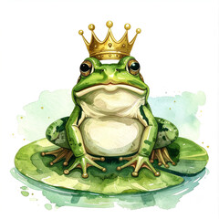 Bajkowy książę żaba ropucha ilustracja