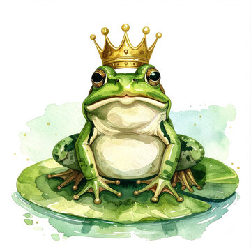 Bajkowy książę żaba ropucha ilustracja