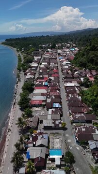 Aerial view of Tamilouw Village in Seram Island, Maluku, Indonesia