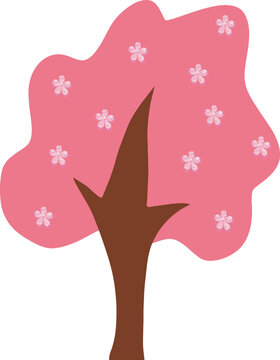 vector illustration of a christmas tree. vector illustration of a sakura tree