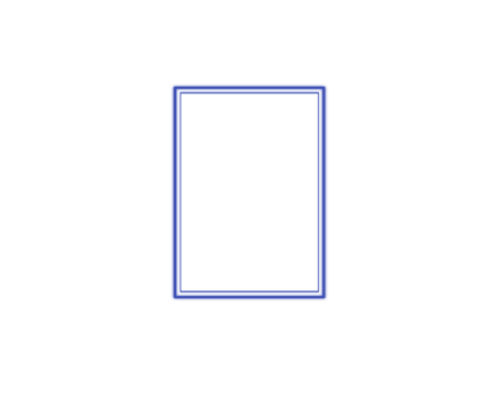 Abstract glowing blue rectangle outline isolated on transparent background - Powered by Adobe