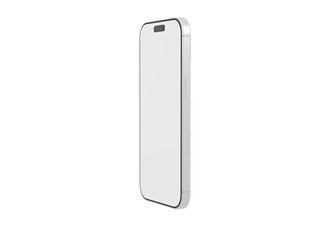 A sleek silver smartphone mockup, perfect for showcasing app designs or website interfaces. Clean and contempor