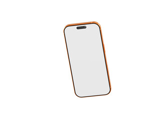 Clean illustration of a modern smartphone with a blank screen. Perfect for UI design, app mockups, and technolo