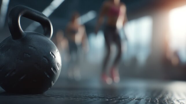 Kettlebell gym exercise