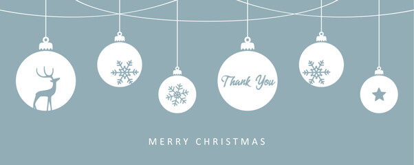 Naklejka na ściany i meble merry christmas card with hanging ball decoration vector illustration